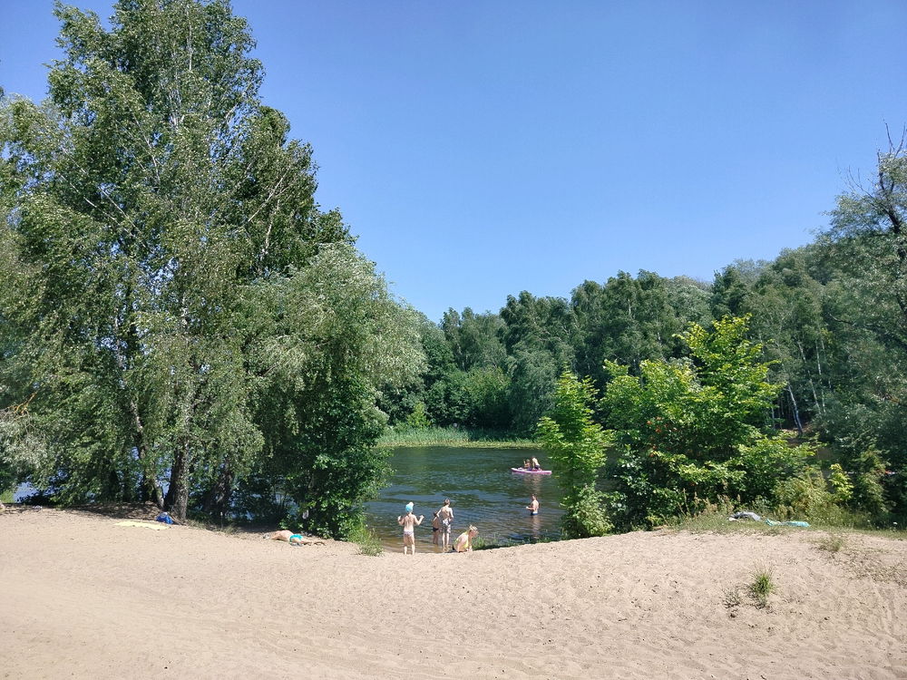 Пляж в Серебряном бору. Кувшинки, кувшинки, кувшинки..