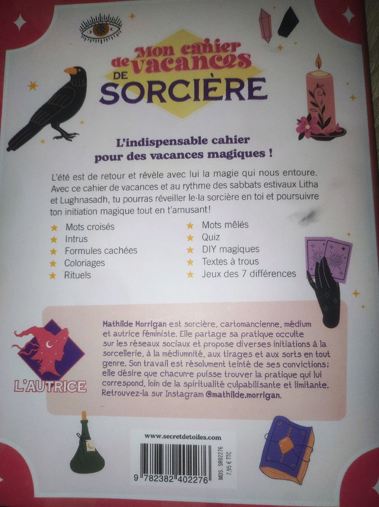 Cahier de vacances.