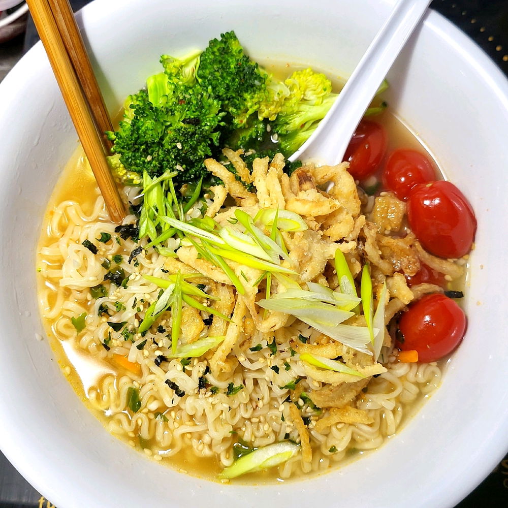 Dinner last night. Ramen again.