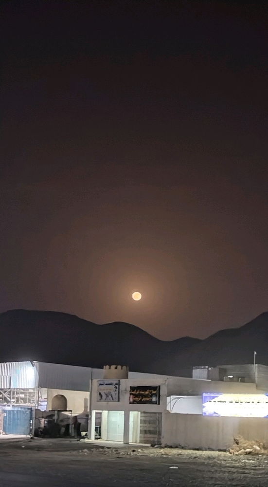 Moon over the mountains..