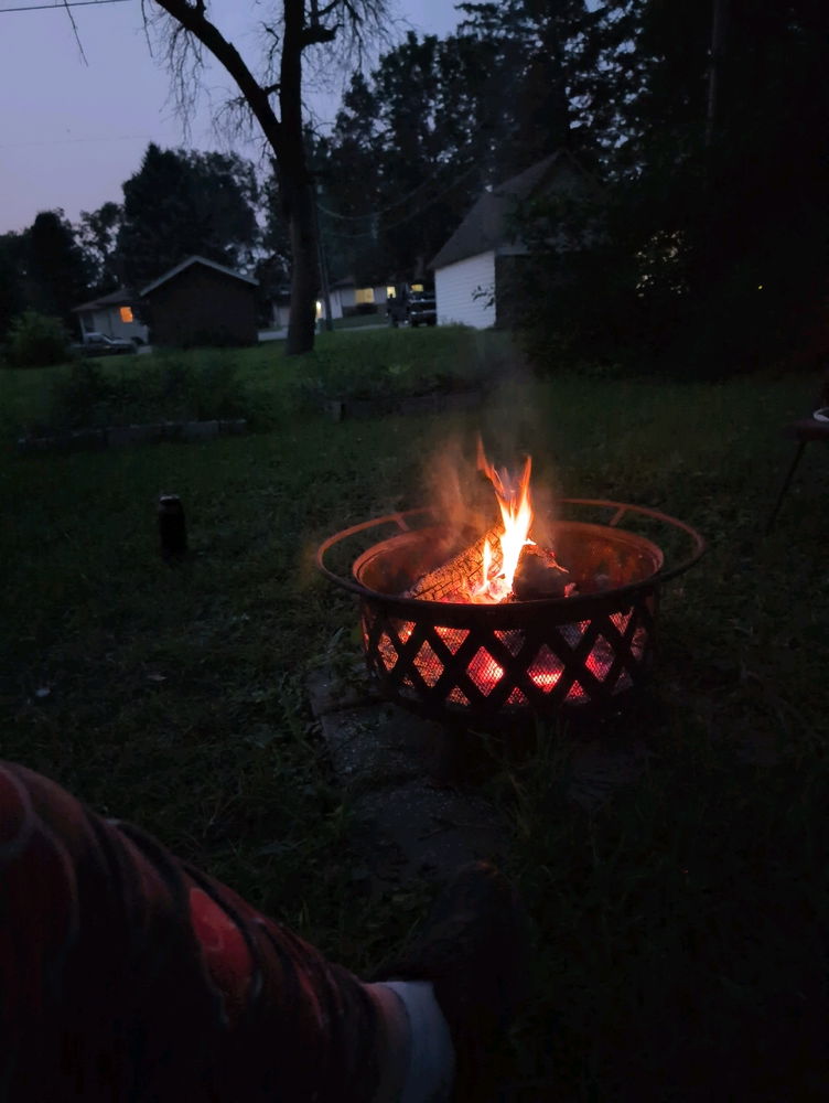 Audiobooks and fire.