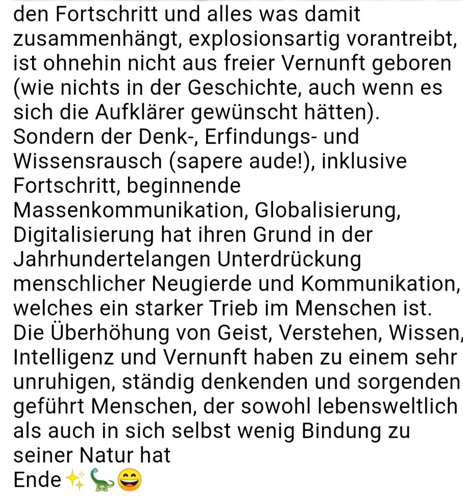 300 Jahre nach der Aufklärung - der vernünftige Mensch?