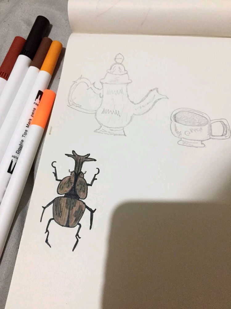De uma pausa e olhe meus desenhos.