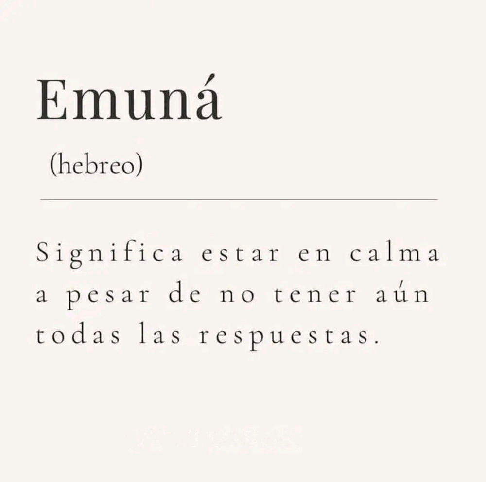 Que tu inicio de semana este cargadita de emuná. ❤️🧡💛