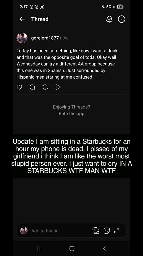 AA meeting gone wrong
