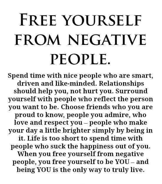 Free yourself from negative people
