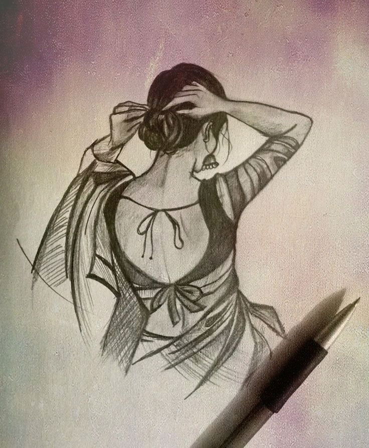 Traditional women sketch