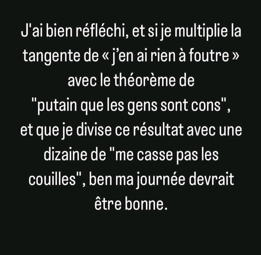 Parce que je ne le pense pas, mais je trouve cela drôle...