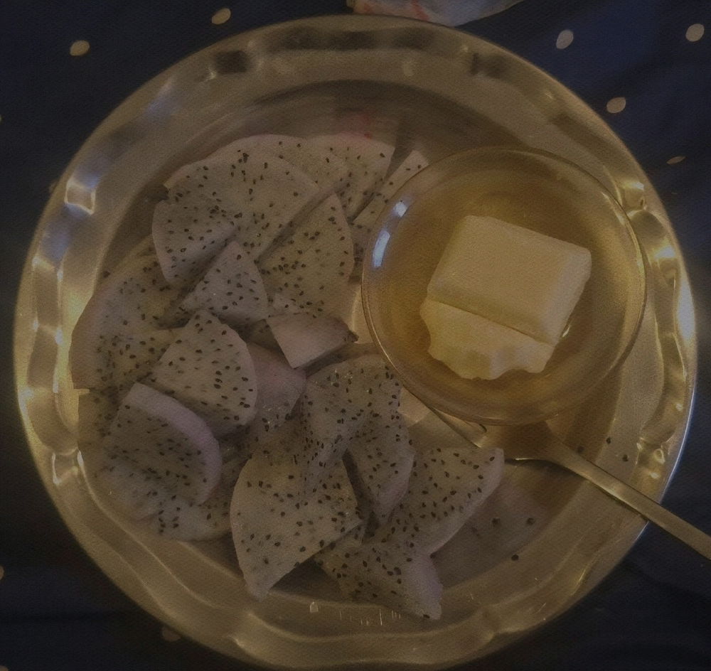 White chocolate plus dragonfruit:))