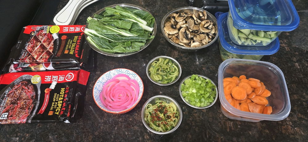 Food prep for a Hotpot night