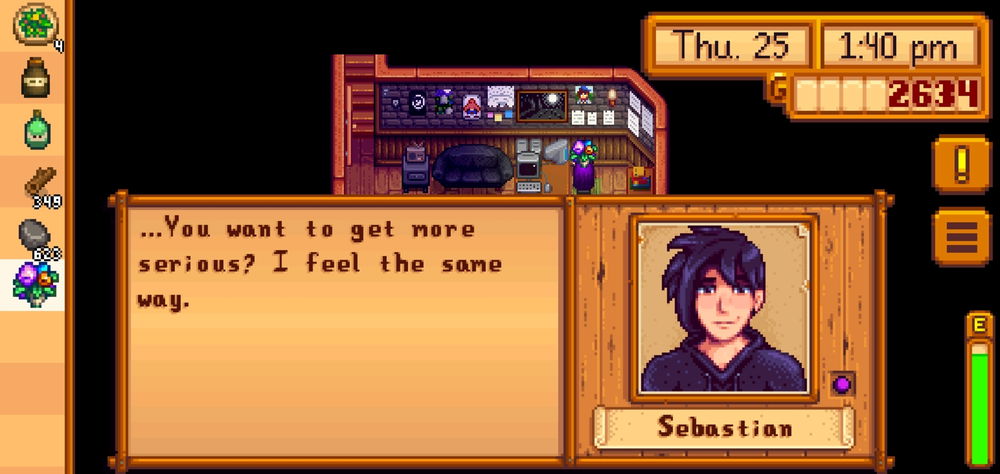 Yes! I made Sebby my bf on Stardew valley. I'm unreasonably happy about this 💀