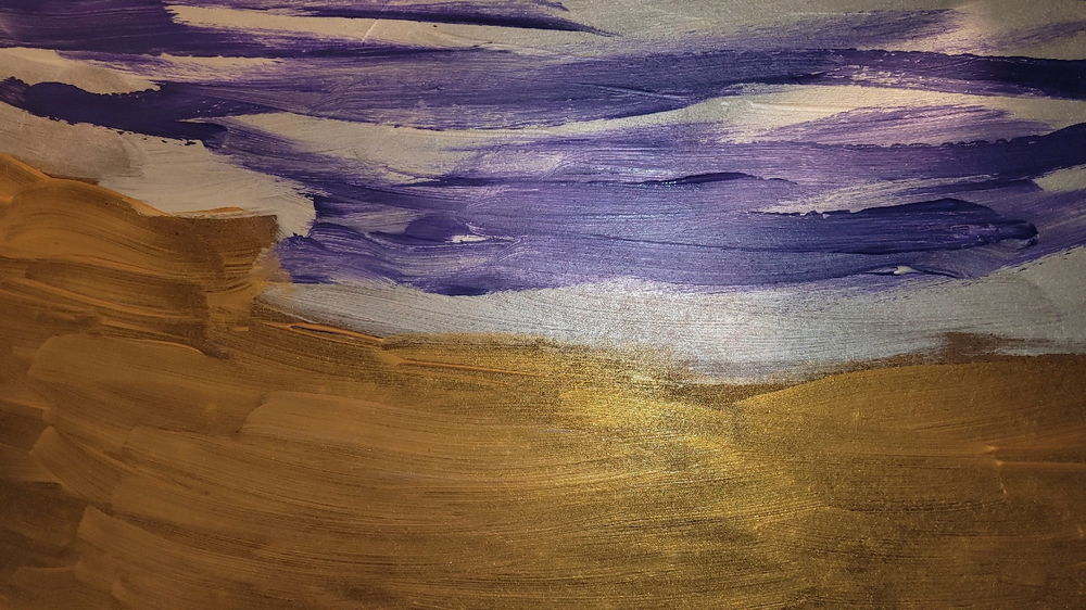 Gold & purple, ocean & sand.