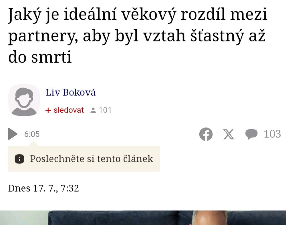 Věkový rozdíl mezi partnery