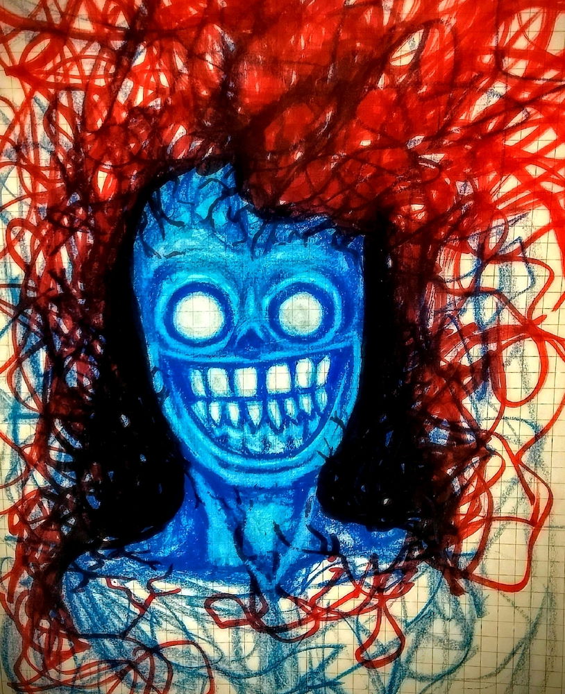 Blue surrounded by red♥️