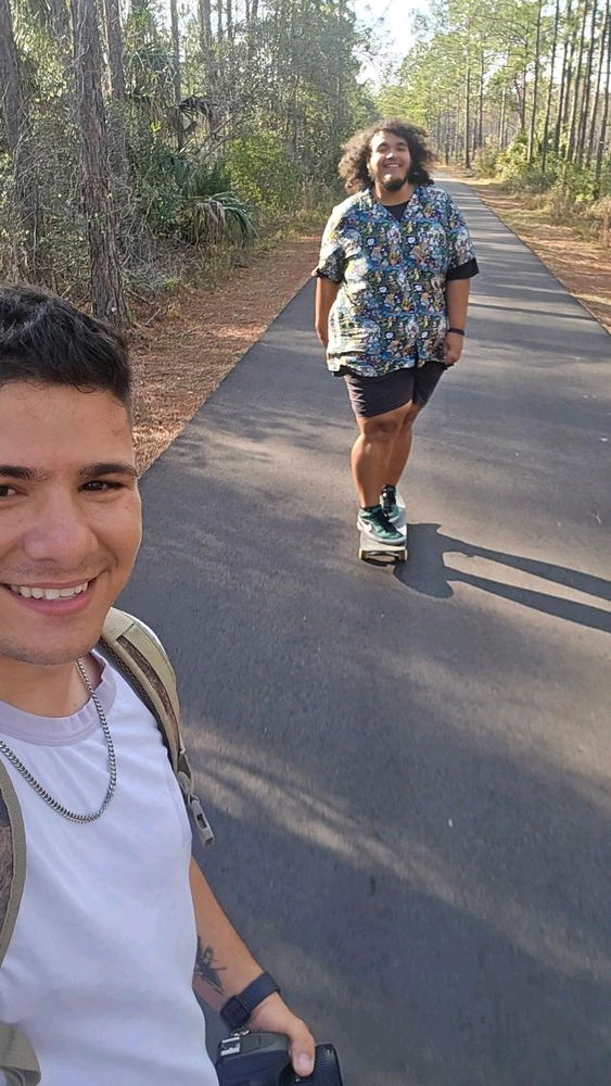 Skating through nature