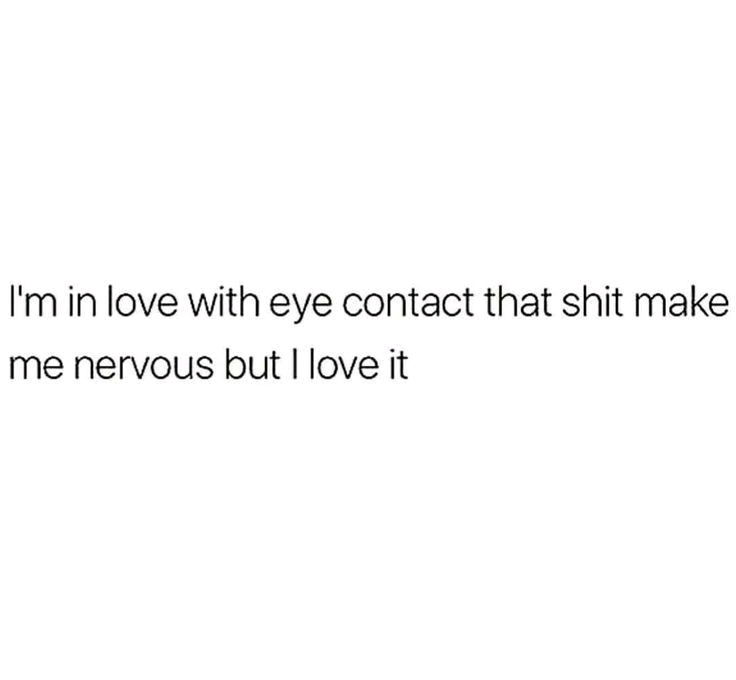 You know, you're a shy type when you feel like this