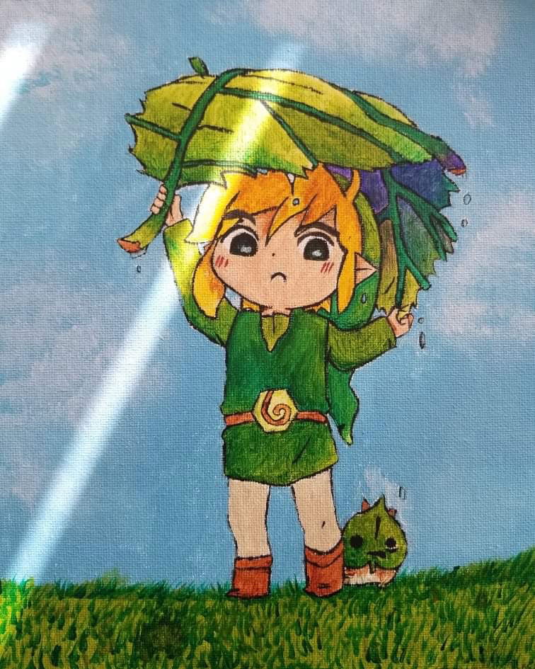 A little painting of link (legend of Zelda?