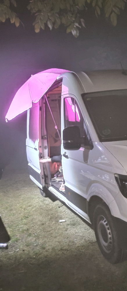 Van + projector + guitar hero