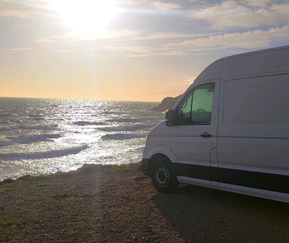Van + projector + guitar hero