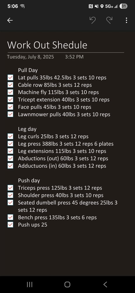 This week's fitness