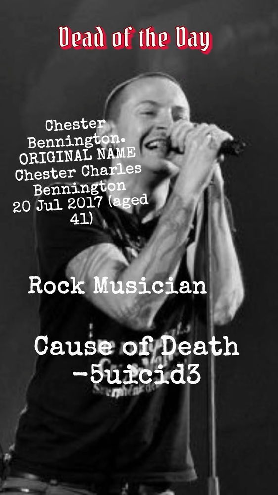 Today’s second Dead of the Day is a rock musician