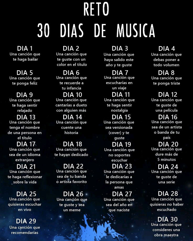 ¿Quién disponible para jugar al reto de 30 días de música?