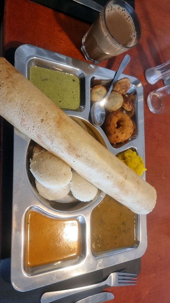 South Indian breakfast thali