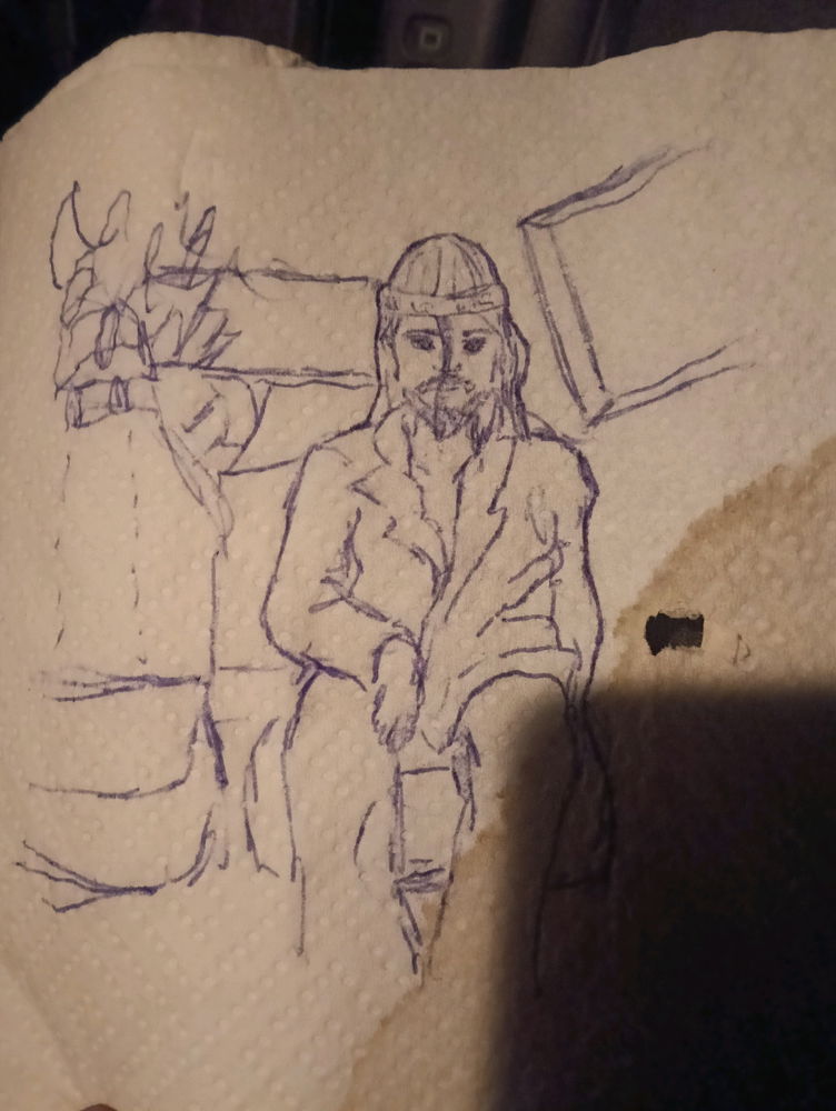 Just sitting in my car wondering what I should draw