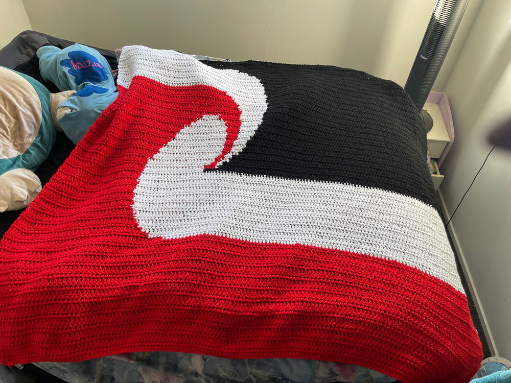 Māori flag blanket I made