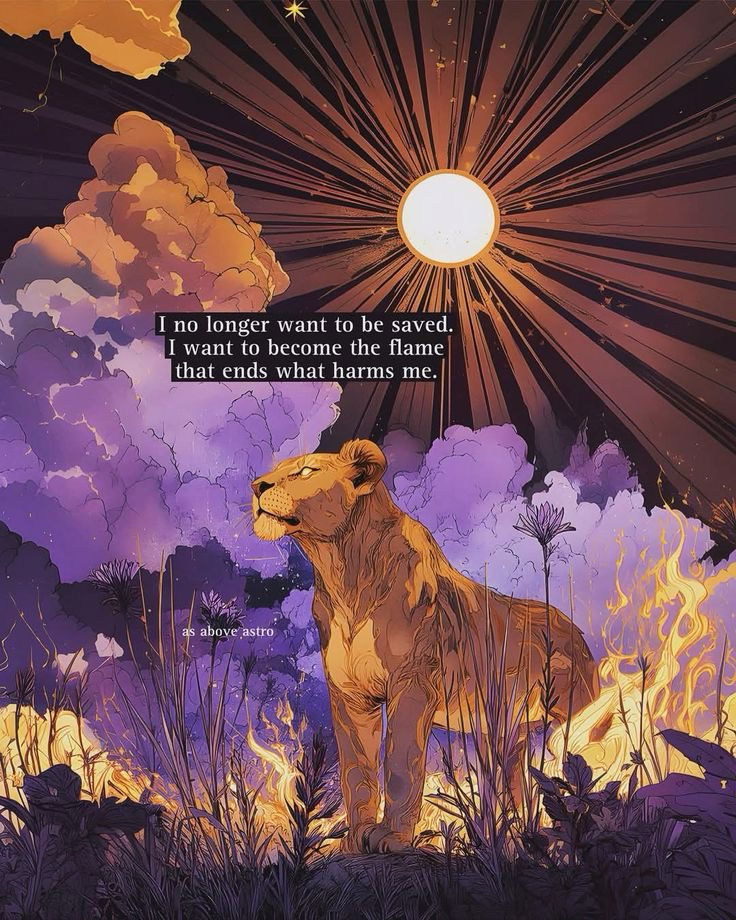 Not prey. 
Not a damsel. 
Just power in its rawest form.
🦁🔥🧡☀️