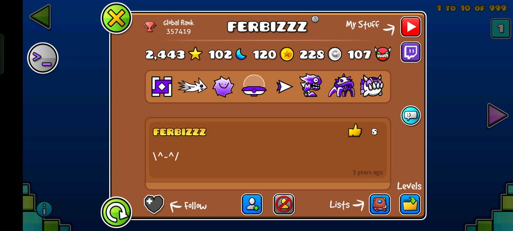 Alguien amante del geometry dash?