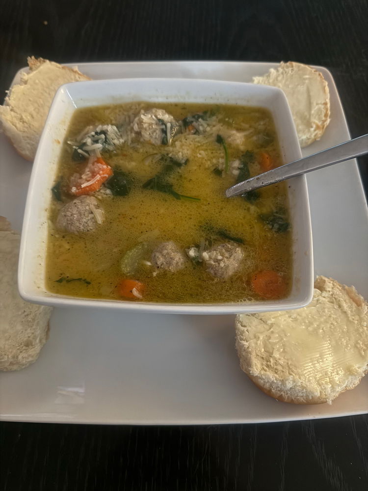 Homemade italian wedding soup