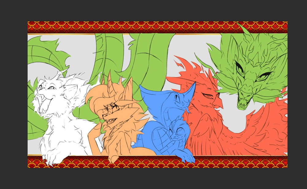 Four Guardians (+Qilin)