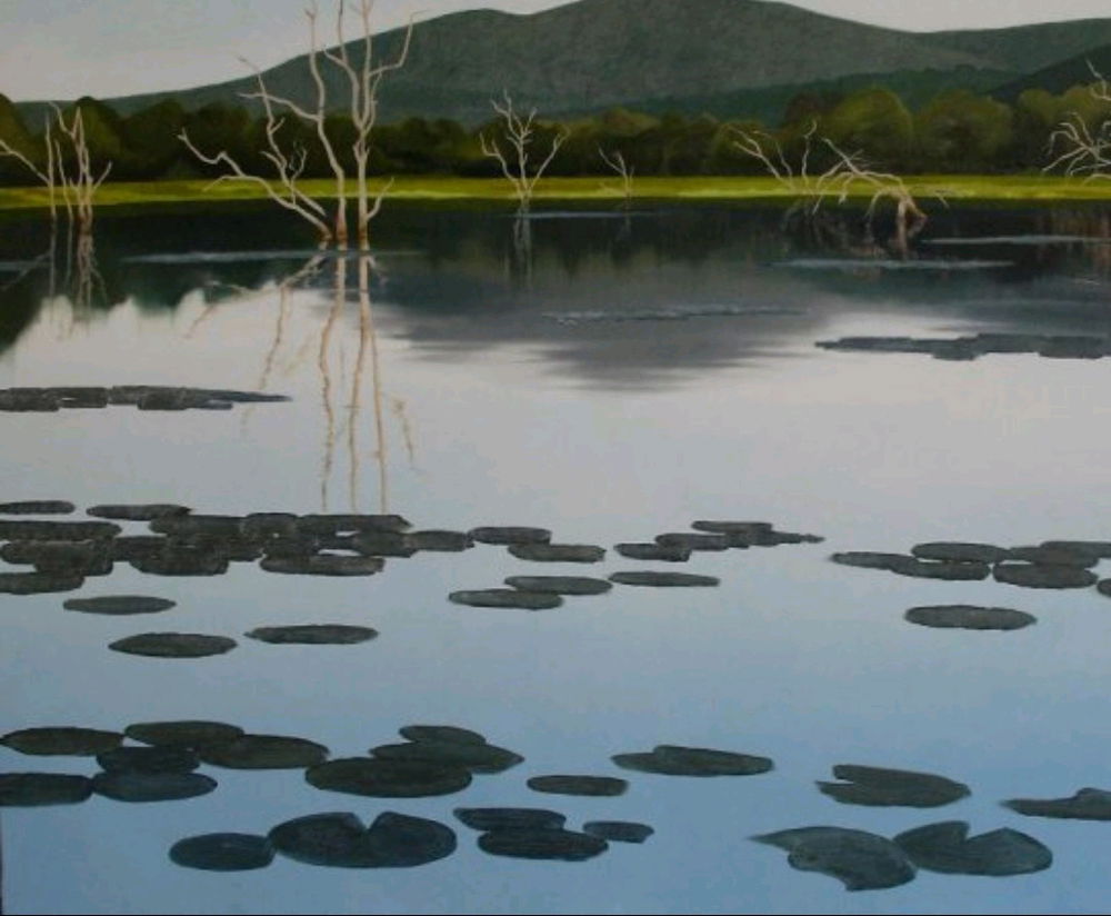 African River .   Oil on canvas