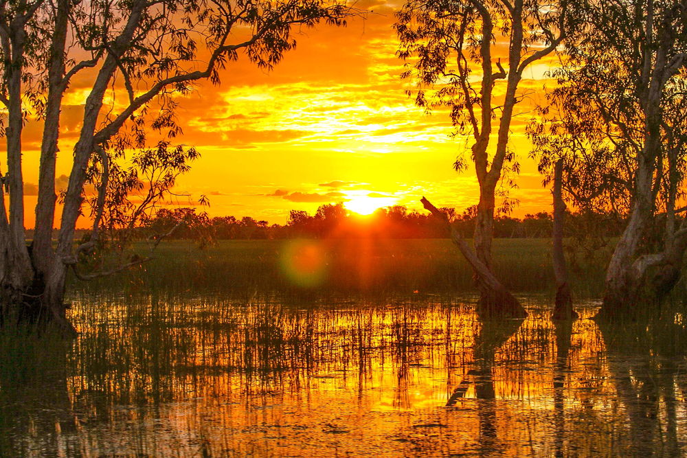 Sunset at the floodplains