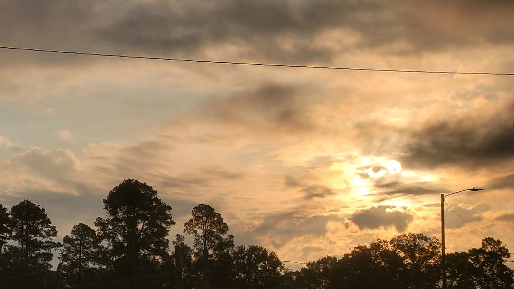 Clouds obscuring the sunrise is always a nice touch