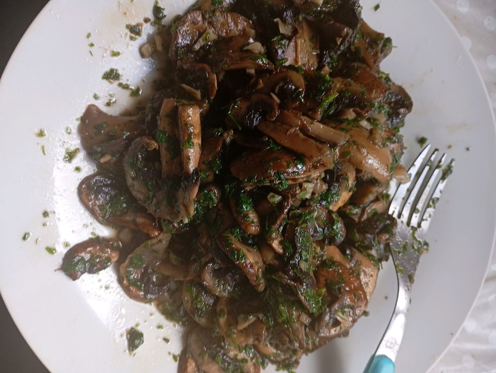 J'ai cuisiné des champignons :