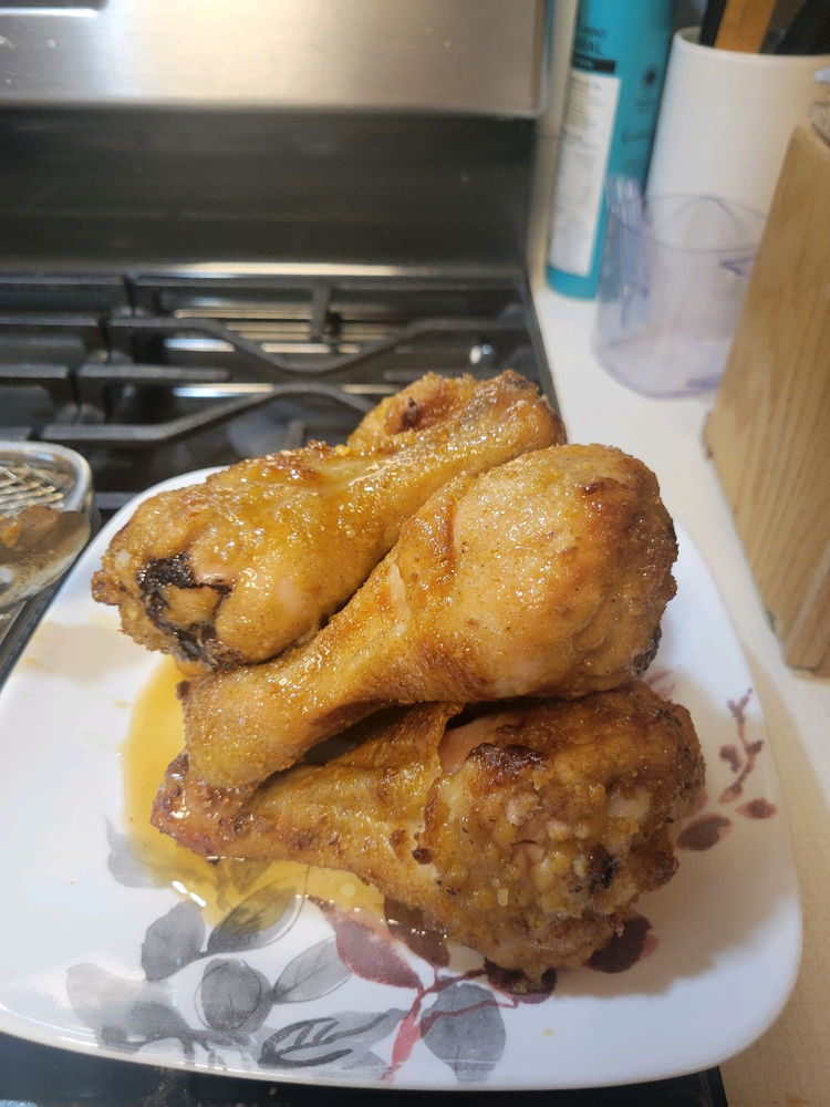 Made some hot honey air fried chicken