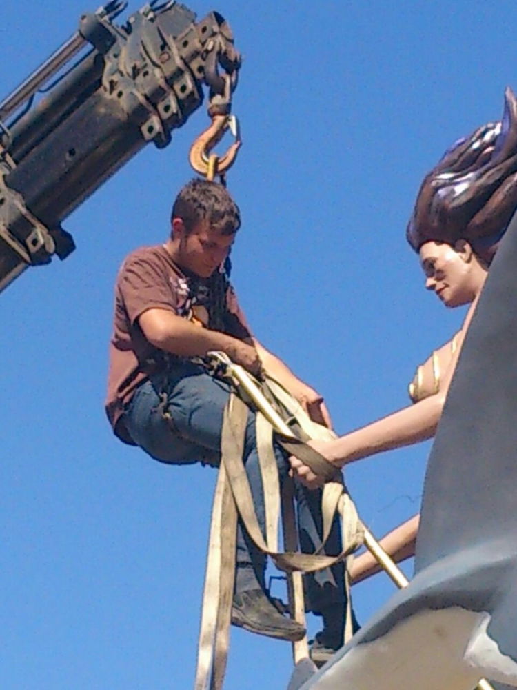 When they chain you to a crane to do the finishing touches