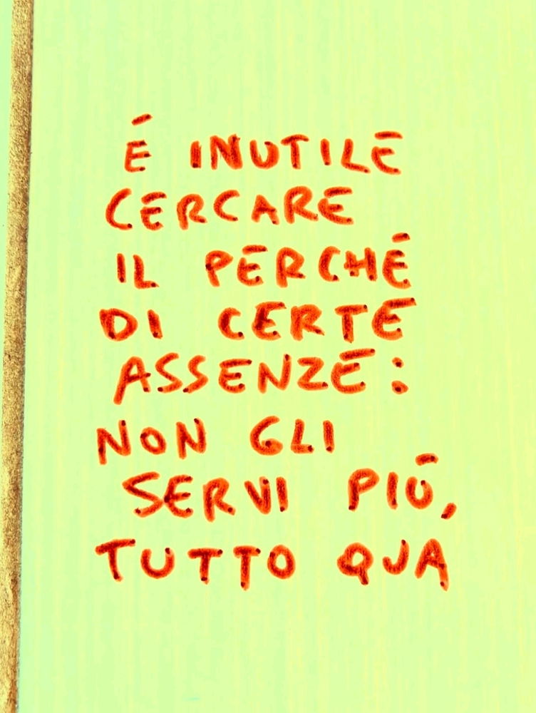 "Voglio trovare un senso a tante cose, anche se tante cose un senso non ce l'ha"