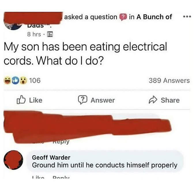 Shocking parenting.