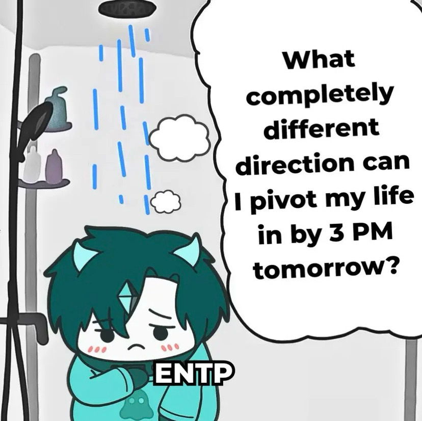 Lmao The 16 MBTI types overthinking. Slide to the left to find yours.