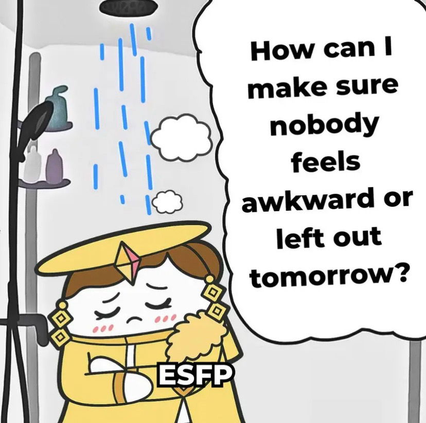 Lmao The 16 MBTI types overthinking. Slide to the left to find yours.