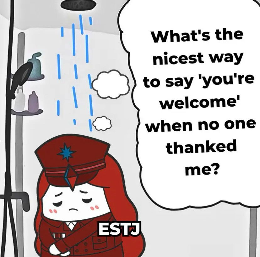 Lmao The 16 MBTI types overthinking. Slide to the left to find yours.