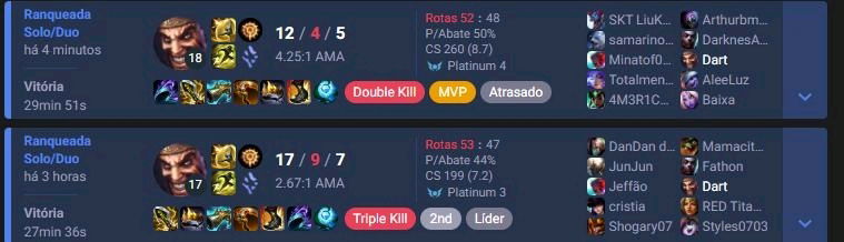 Wins contra Yone 100% até aqui...