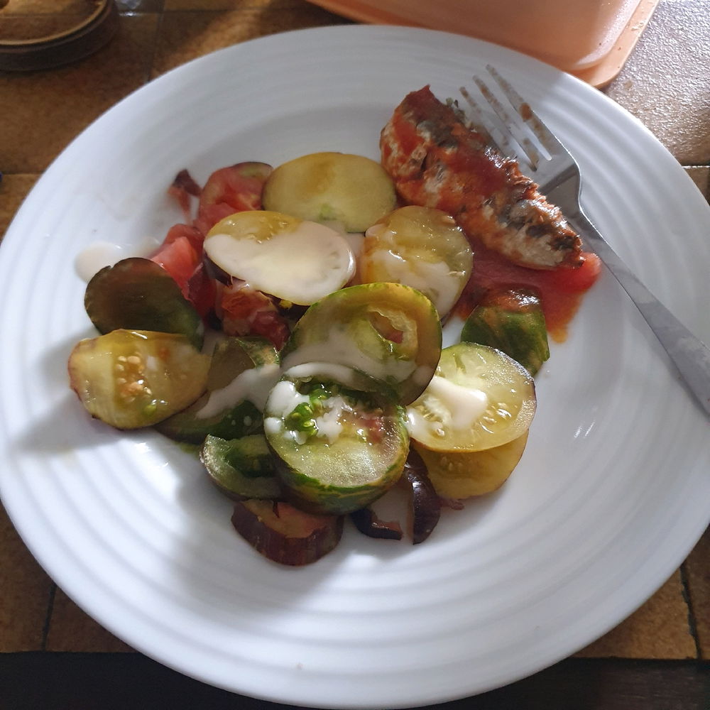 Repas tomate bio maison