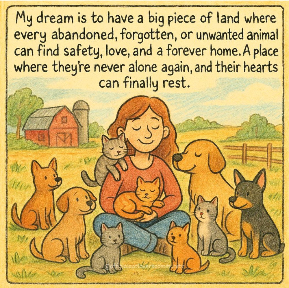 Manifesting a small comfy house, with a big land in the countryside.