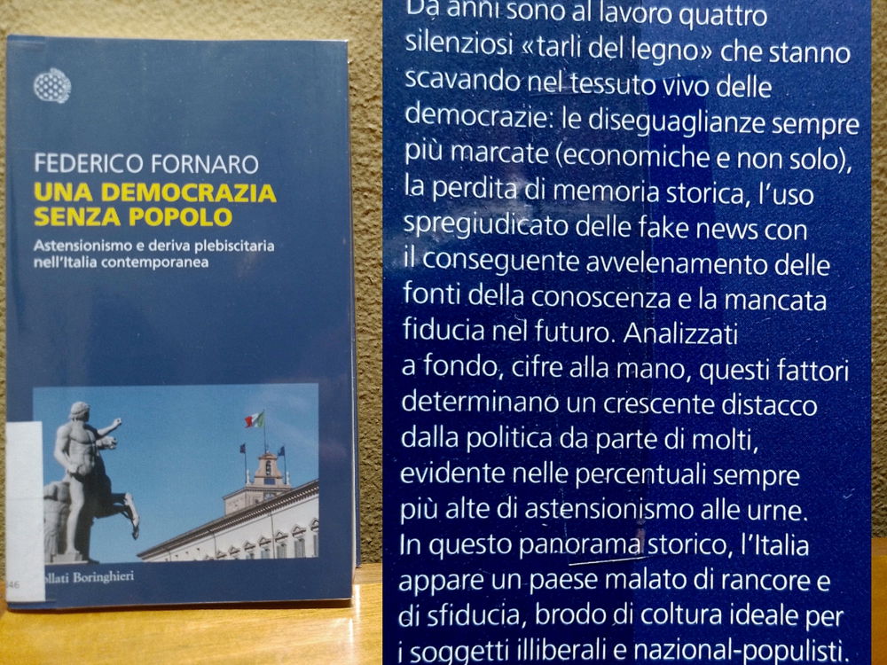 UNA DEMOCRAZIA SENZA POPOLO
