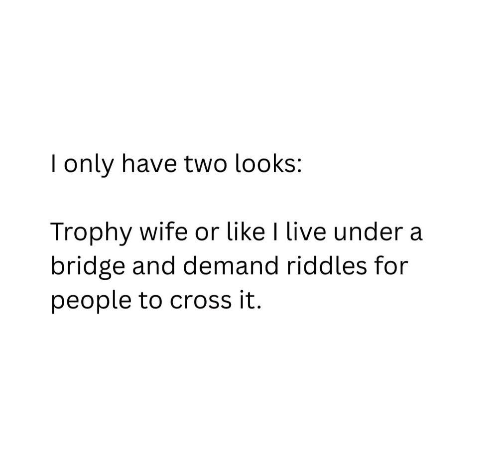 There's really no in between 😆