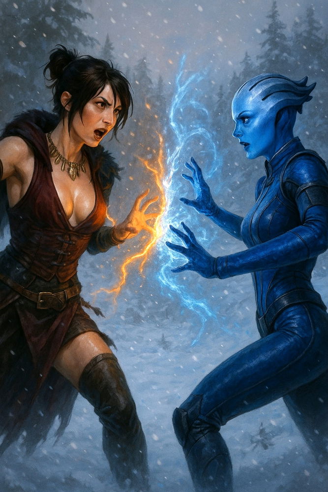 Morrigan x Liara